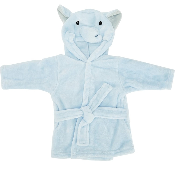 💜3/$30 ⚘NWOT⚘2 PC Elephant and Giraffe Print Robe Set Bundle size 0-9M - Picture 2 of 5